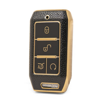 Nano High Quality Gold Leather Cover For BYD Remote Key 4 Buttons...