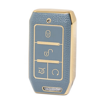 Nano High Quality Gold Leather Cover For BYD Remote Key 4 Buttons...