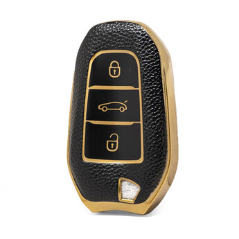 Nano High Quality Gold Leather Cover For Peugeot Remote Key 3...