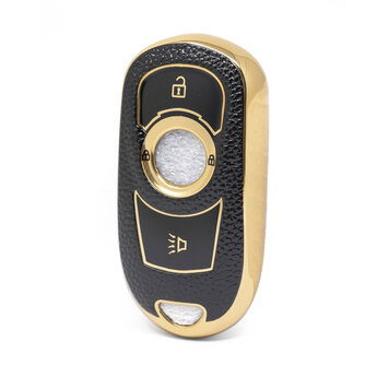 Nano High Quality Gold Leather Cover For Buick Remote Key 3 Buttons...