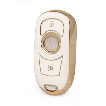 Nano High Quality Gold Leather Cover For Buick Remote Key 3 Buttons...