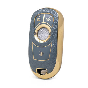 Nano High Quality Gold Leather Cover For Buick Remote Key 4 Buttons...