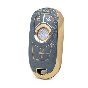 Nano High Quality Gold Leather Cover For Buick Remote Key 5 Buttons...