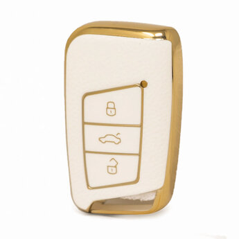 Nano High Quality Gold Leather Cover For Volkswagen Remote Key...