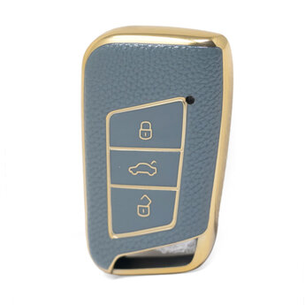 Nano High Quality Gold Leather Cover For Volkswagen Remote Key...