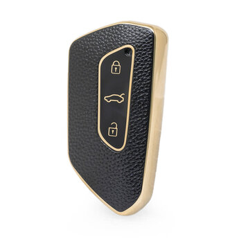 Nano High Quality Gold Leather Cover For Volkswagen Remote Key...