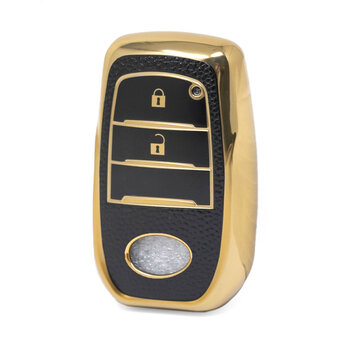 Nano High Quality Gold Leather Cover For Toyota Remote Key 2...