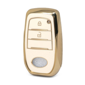 Nano High Quality Gold Leather Cover For Toyota Remote Key 2...