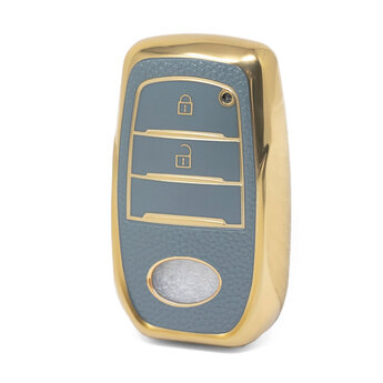 Nano High Quality Gold Leather Cover For Toyota Remote Key 2...