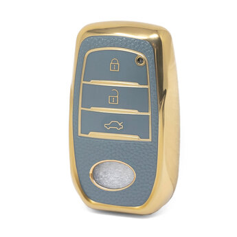 Nano High Quality Gold Leather Cover For Toyota Remote Key 3...