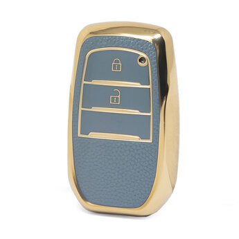 Nano High Quality Gold Leather Cover For Toyota Remote Key 2...