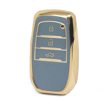 Nano High Quality Gold Leather Cover For Toyota Remote Key 3...