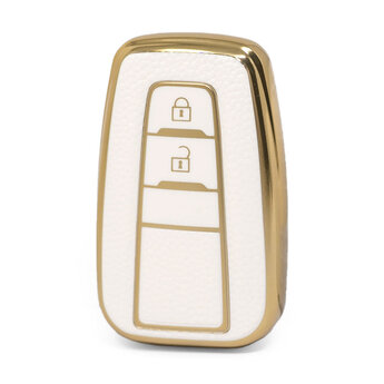 Nano High Quality Gold Leather Cover For Toyota Remote Key 2...