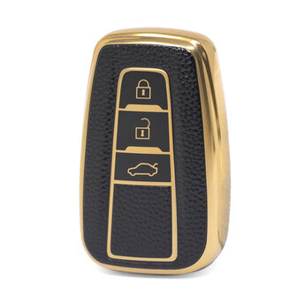 Nano High Quality Gold Leather Cover For Toyota Remote Key 3...