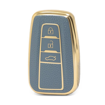 Nano High Quality Gold Leather Cover For Toyota Remote Key 3...