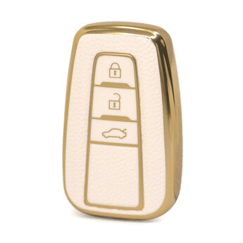 Nano High Quality Gold Leather Cover For Toyota Remote Key 3...