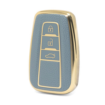 Nano High Quality Gold Leather Cover For Toyota Remote Key 3...