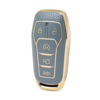 Nano High Quality Gold Leather Cover For Ford Remote Key 5 Buttons...