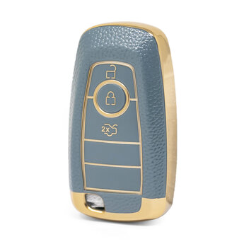 Nano High Quality Gold Leather Cover For Ford Remote Key 3 Buttons...