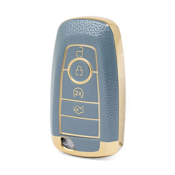 Nano High Quality Gold Leather Cover For Ford Remote Key 4 Buttons...