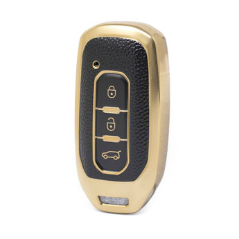 Nano High Quality Gold Leather Cover For Ford Remote Key 3 Buttons...