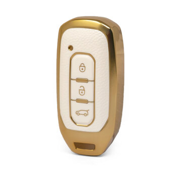 Nano High Quality Gold Leather Cover For Ford Remote Key 3 Buttons...