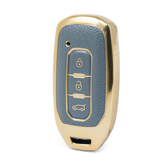 Nano High Quality Gold Leather Cover For Ford Remote Key 3 Buttons...