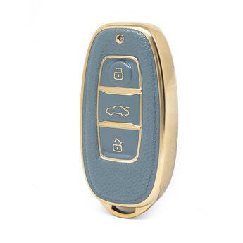 Nano High Quality Gold Leather Cover For Hongqi Remote Key 3...