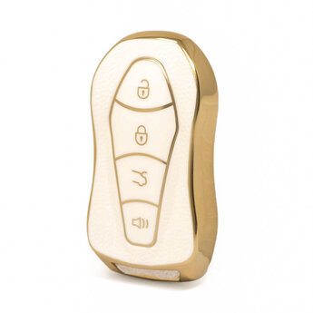 Nano High Quality Gold Leather Cover For Geely Remote Key 4 Buttons...