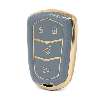 Nano High Quality Gold Leather Cover For Cadillac Remote Key...