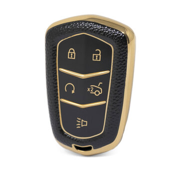 Nano High Quality Gold Leather Cover For Cadillac Remote Key...