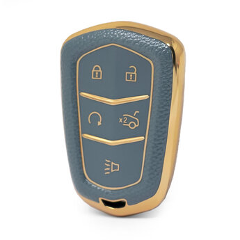 Nano High Quality Gold Leather Cover For Cadillac Remote Key...