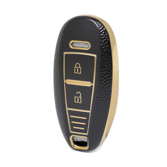 Nano High Quality Gold Leather Cover For Suzuki Remote Key 2...