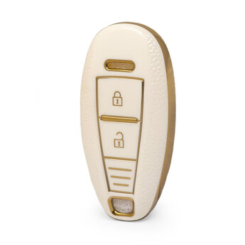 Nano High Quality Gold Leather Cover For Suzuki Remote Key 2...