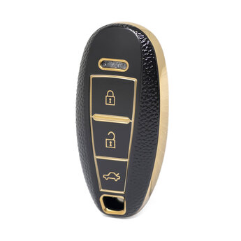 Nano High Quality Gold Leather Cover For Suzuki Remote Key 3...