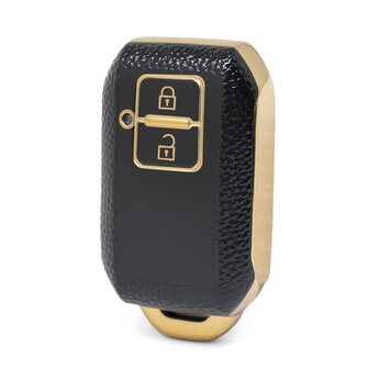 Nano High Quality Gold Leather Cover For Suzuki Remote Key 2...