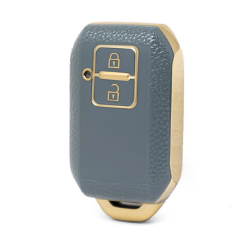 Nano High Quality Gold Leather Cover For Suzuki Remote Key 2...