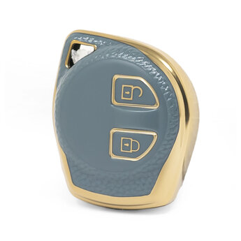 Nano High Quality Gold Leather Cover For Suzuki Remote Key 2...