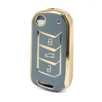 Nano High Quality Gold Leather Cover For Mahindra Flip Remote...