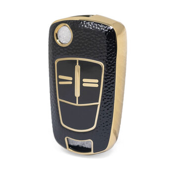 Nano High Quality Gold Leather Cover For Opel Flip Remote Key...
