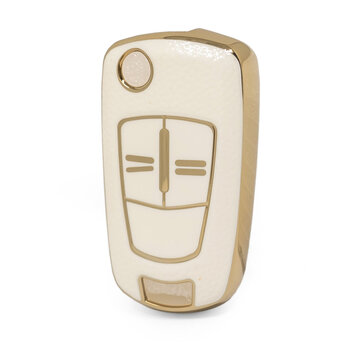 Nano High Quality Gold Leather Cover For Opel Flip Remote Key...