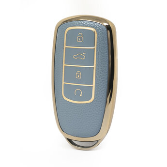 Nano High Quality Gold Leather Cover For Chery Remote Key 4 Buttons...