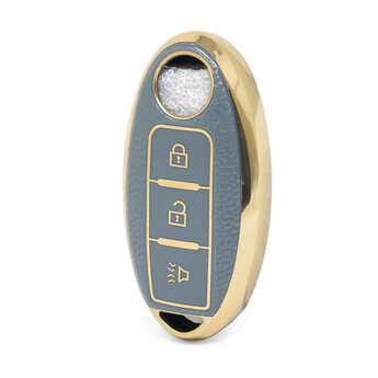 Nano High Quality Gold Leather Cover For Nissan Remote Key 3...