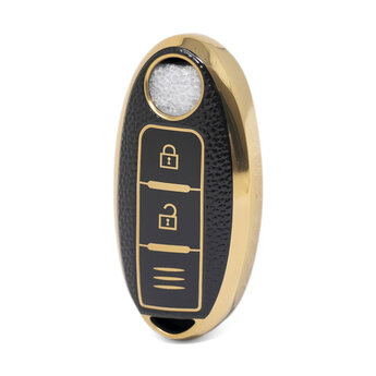 Nano High Quality Gold Leather Cover For Nissan Remote Key 2...