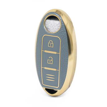 Nano High Quality Gold Leather Cover For Nissan Remote Key 2...