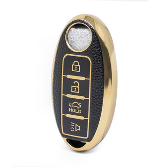 Nano High Quality Gold Leather Cover For Nissan Remote Key 4...