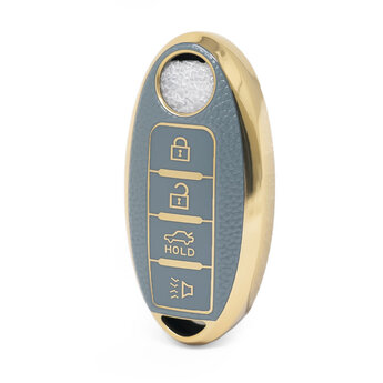 Nano High Quality Gold Leather Cover For Nissan Remote Key 4...