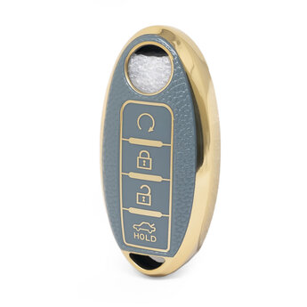 Nano High Quality Gold Leather Cover For Nissan Remote Key 4...