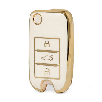 Nano High Quality Gold Leather Cover For Roewe Flip Remote Key...