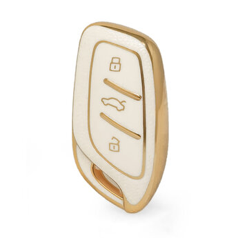 Nano High Quality Gold Leather Cover For Roewe Remote Key 3 Buttons...
